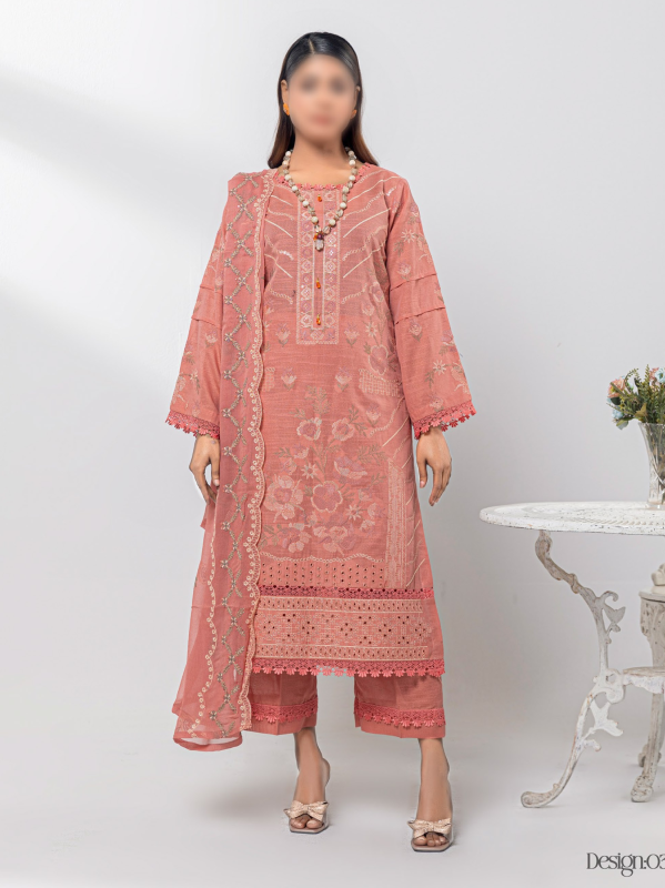 Fantak — NISSA Vol.01 | 3 Piece Luxury Lawn Karandi Embroidered Suit