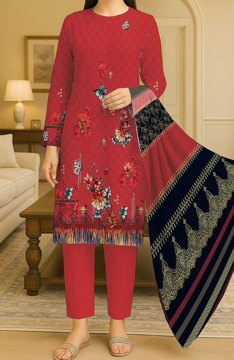 Khaadi | RPL Digital Tana Dora Lawn 3Pcs Suit – Bold Printed Shirt & Dupatta