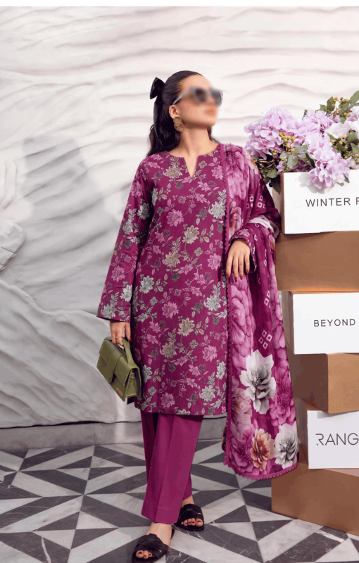FANTAK ELEGANCE VOL 324 DIGITAL PRINT PREMIUM LAWN 3PCS BRANDED SUIT