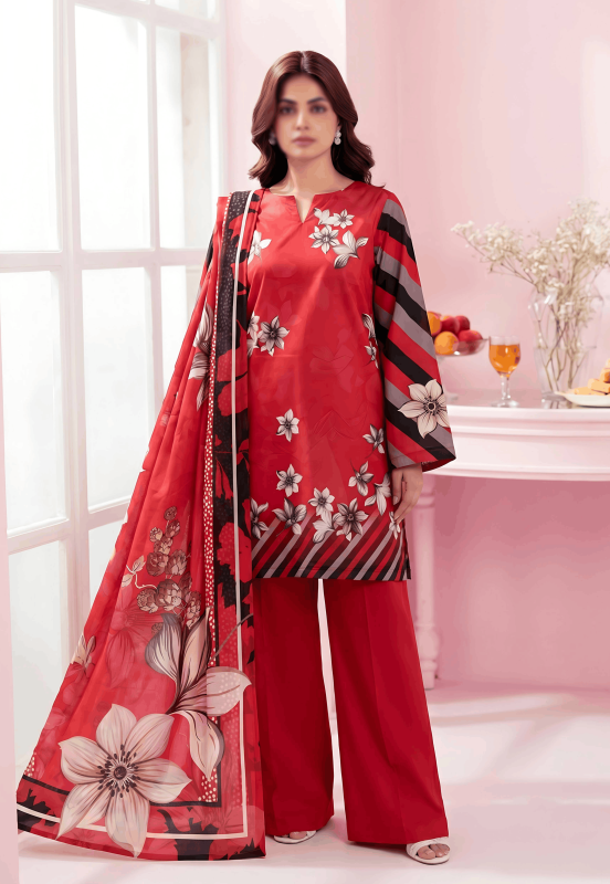 FANTAK EMERALD VOL 312 DIGITAL PRINT PREMIUM LAWN BRANDED 3PCS UNSTITCHED SUIT