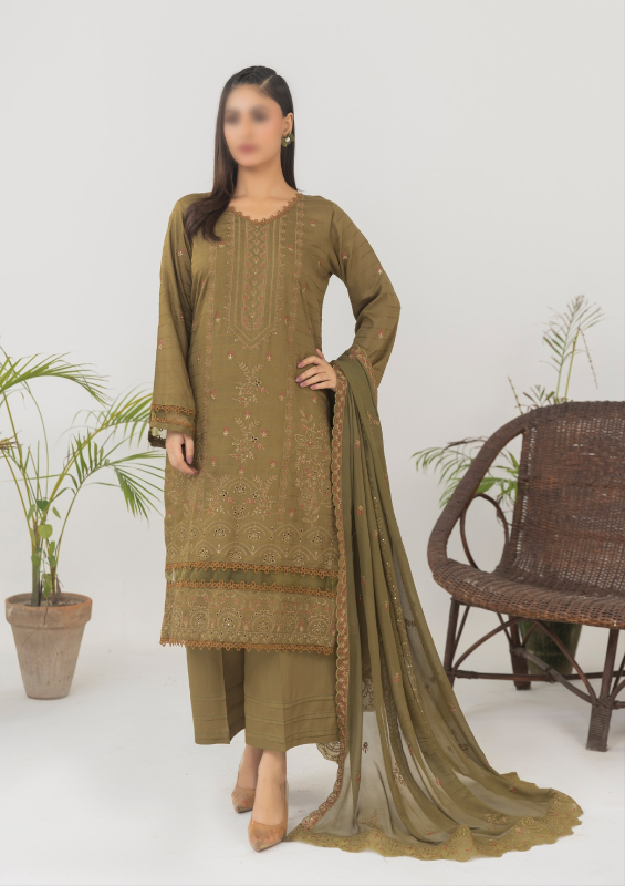 Fantak — MUSHQ Vol.01 | 3 Piece Luxury Jacquard Viscose Embroidered Suit