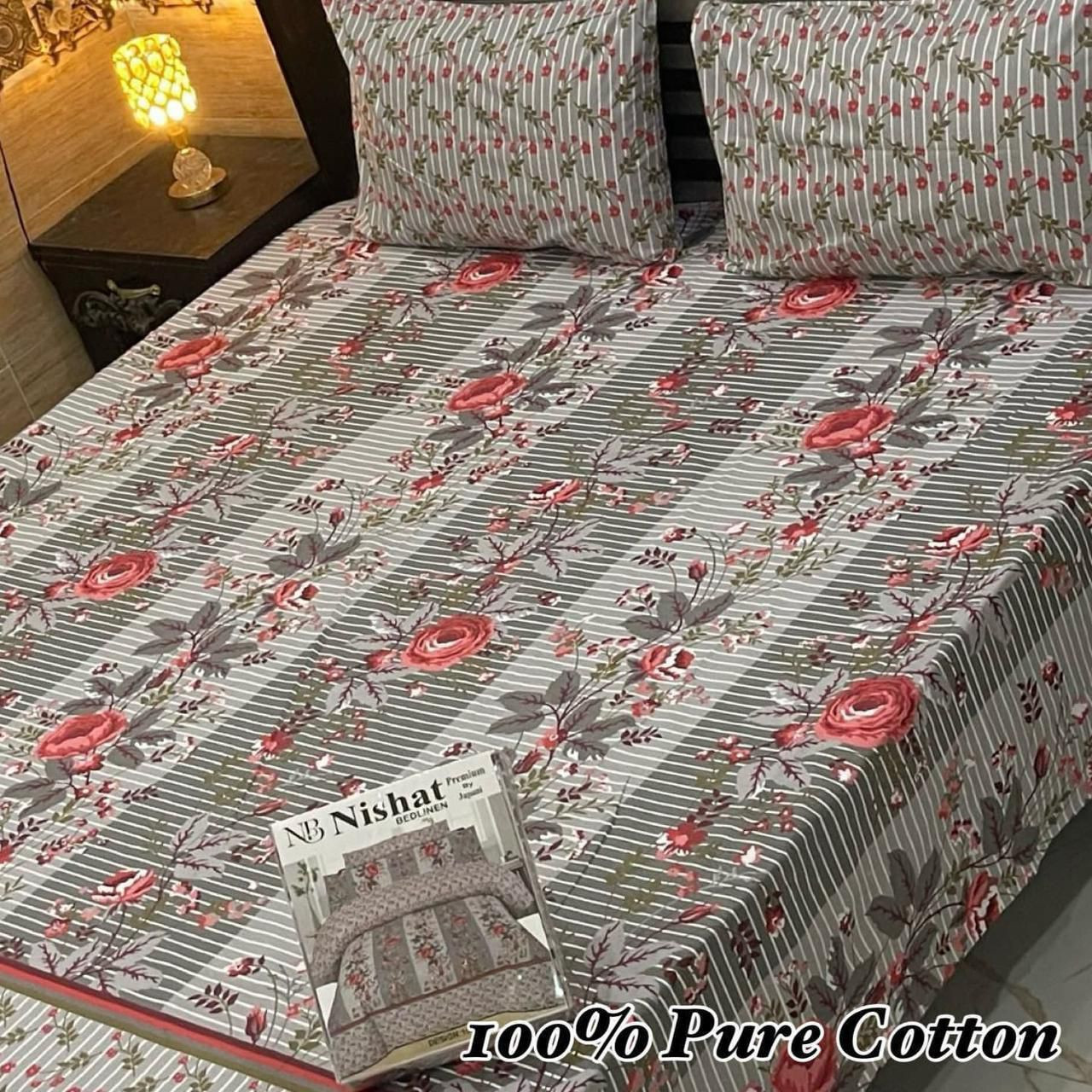 Premium Cotton Bedsheet Set (3PC)