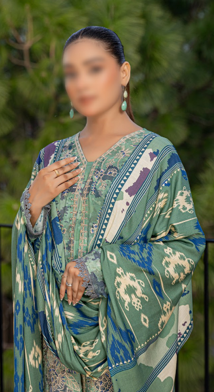 Fantak — AKS Vol.01 | 3 Piece Digital Print Staple Embroidered Suit