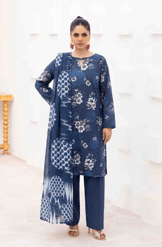FANTAK FLORA VOL 317 DIGITAL PRINT PREMIUM LAWN 3PCS UNSTITCHED BRANDED SUIT