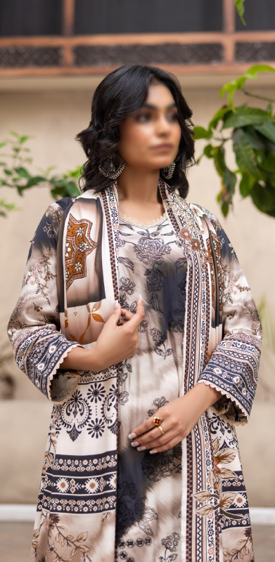Fantak — SAHIL Vol.01 | 3 Piece Digital Print Staple Slub Embroidered Suit