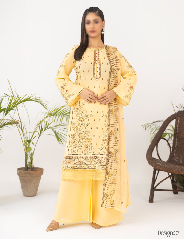 Fantak — NISSA Vol.01 | 3 Piece Luxury Lawn Karandi Embroidered Suit