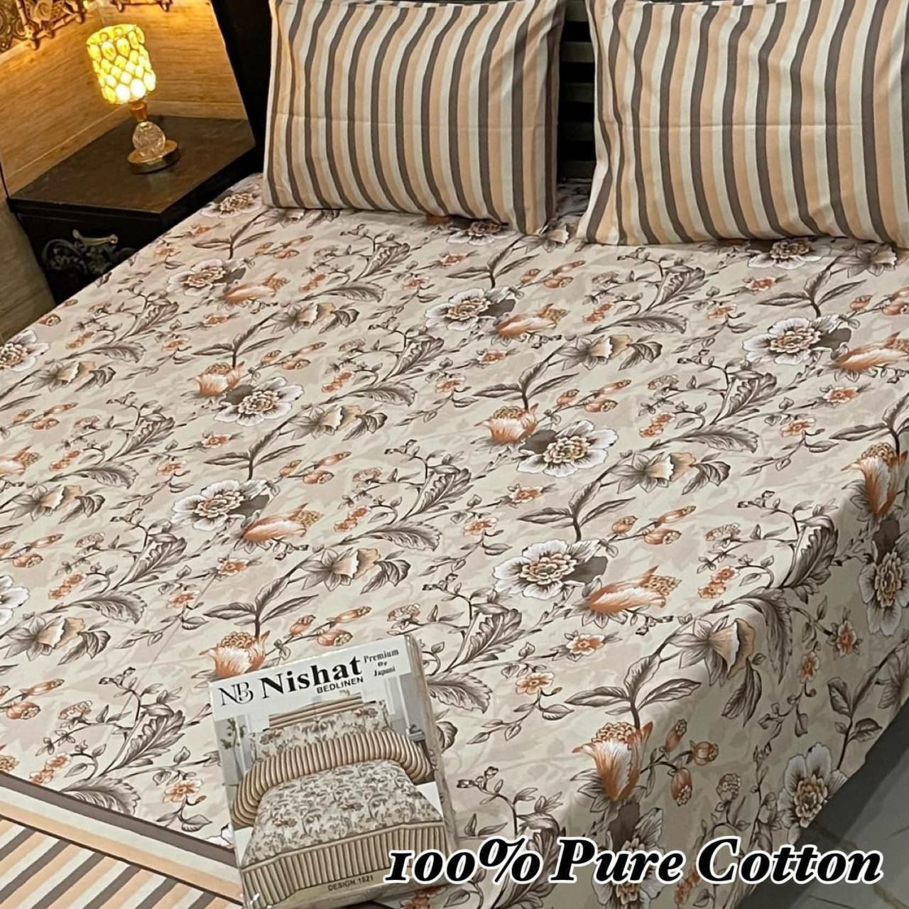 Premium Cotton Bedsheet Set (3PC)