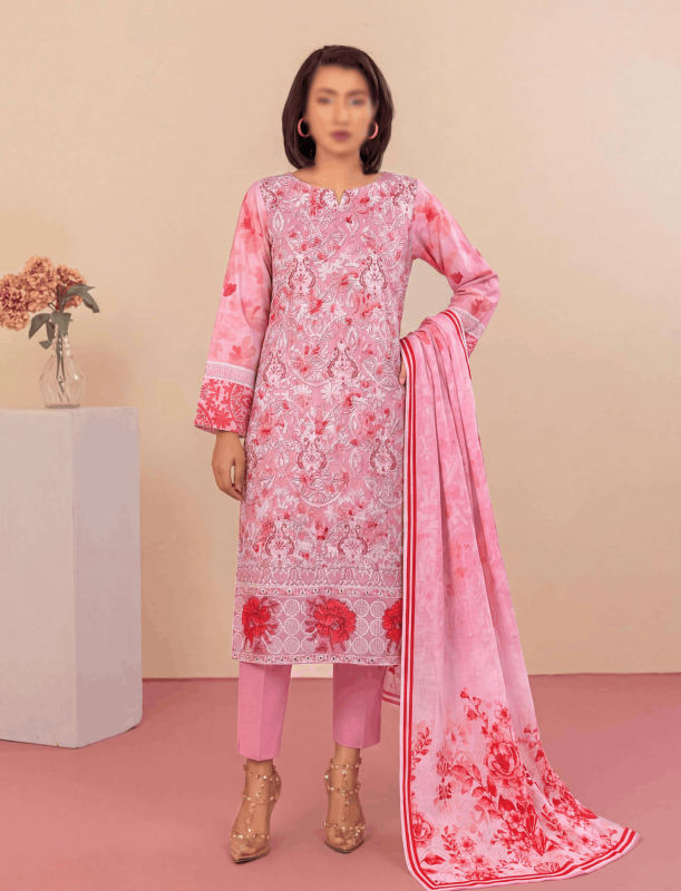 FANTAK AFSANAY Vol .143 Digital Print Premium Lawn Embroidered Unstitched 3PC Suit