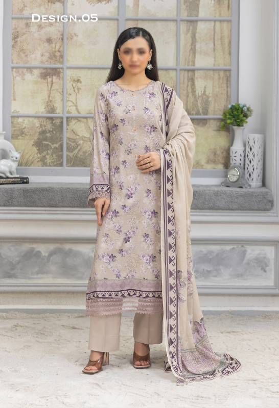 Fantak — TABEER Vol.01 | 3 Piece Digital Print Staple Slub Embroidered Suit