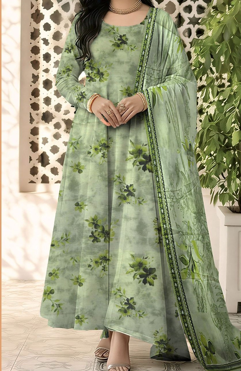 Sapphire | RPL Digital Lawn Bana Dora 3Pcs Suit – Printed Shirt with Voil Dupatta