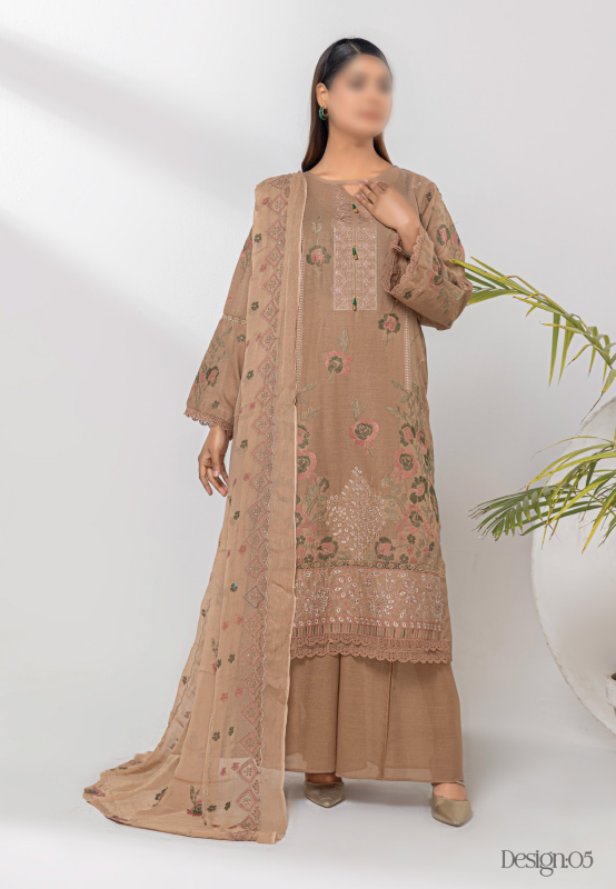 Fantak — NISSA Vol.01 | 3 Piece Luxury Lawn Karandi Embroidered Suit