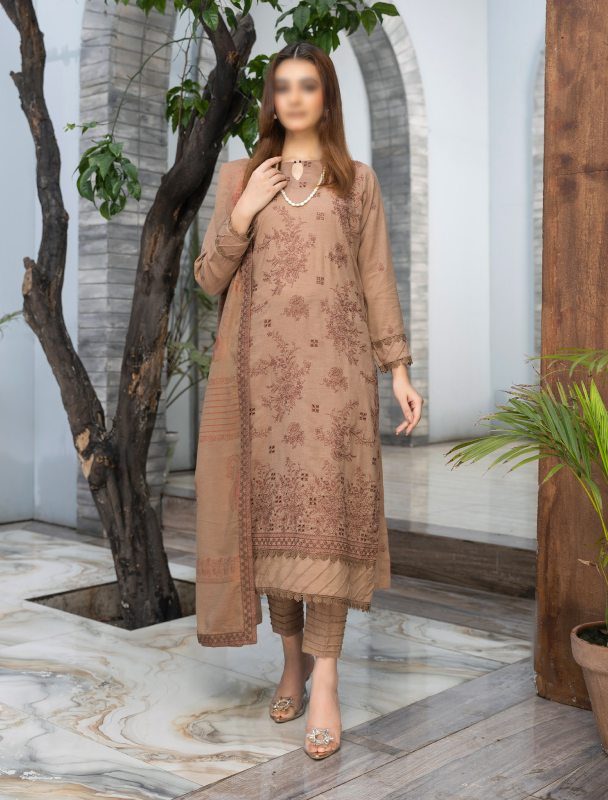 Fantak — HUSN-E-JAHAN Vol.01 | 3 Piece Luxury Lawn Karandi Embroidered Suit