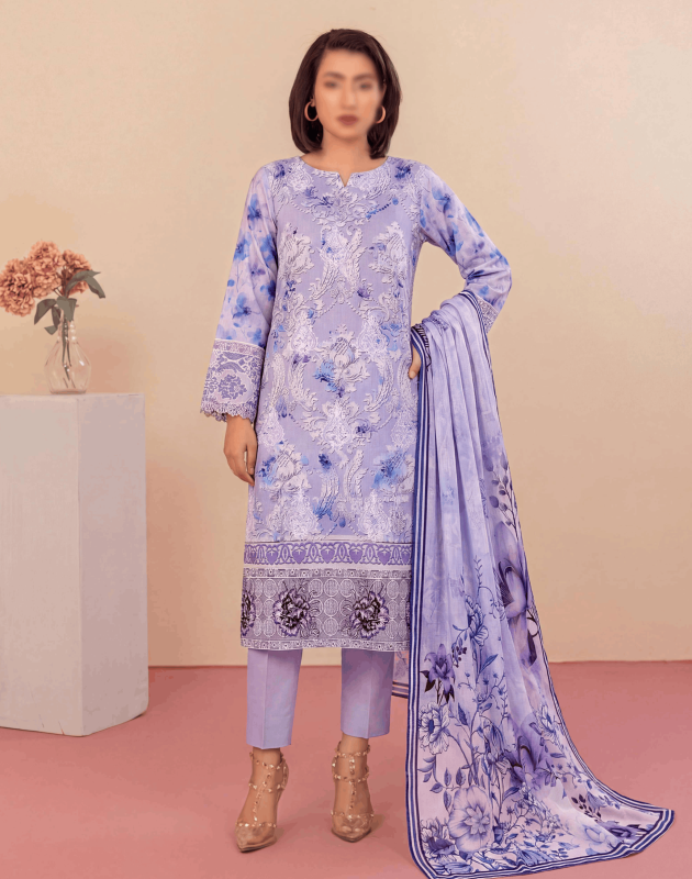 FANTAK AFSANAY Vol .143 Digital Print Premium Lawn Embroidered Unstitched 3PC Suit