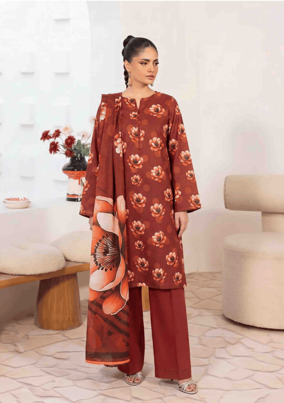 FANTAK FLORA VOL 317 DIGITAL PRINT PREMIUM LAWN 3PCS UNSTITCHED BRANDED SUIT