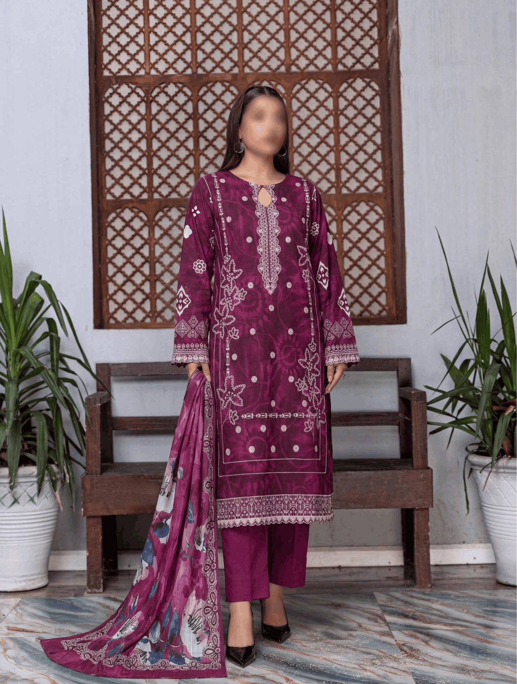 FANTAK RANG RASIA Vol 165 Digital Print Slub Lawn Embroidered 3PC Suit With Fancy Voile Print Dupatta