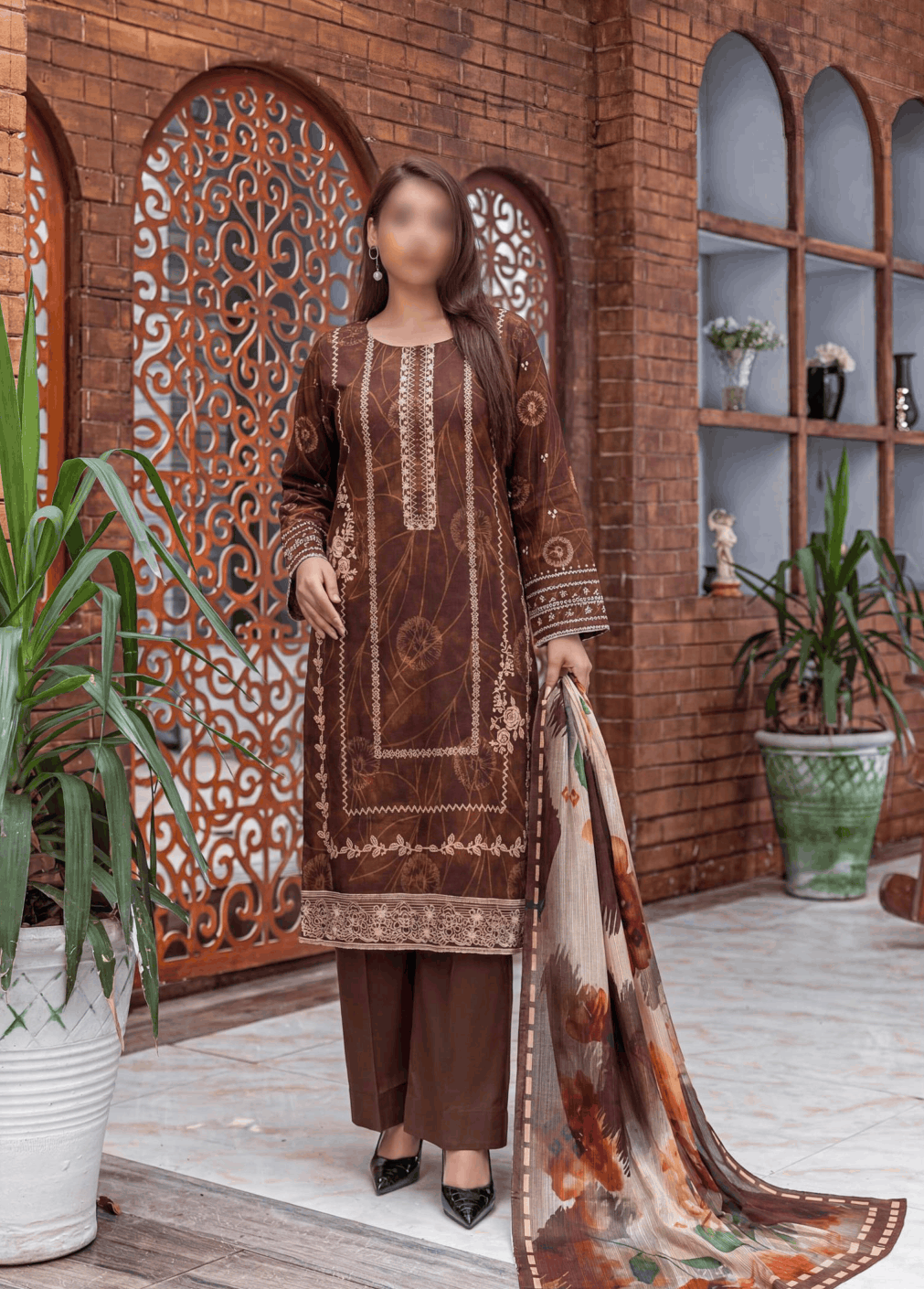 FANTAK RANG RASIA Vol 165 Digital Print Slub Lawn Embroidered 3PC Suit With Fancy Voile Print Dupatta