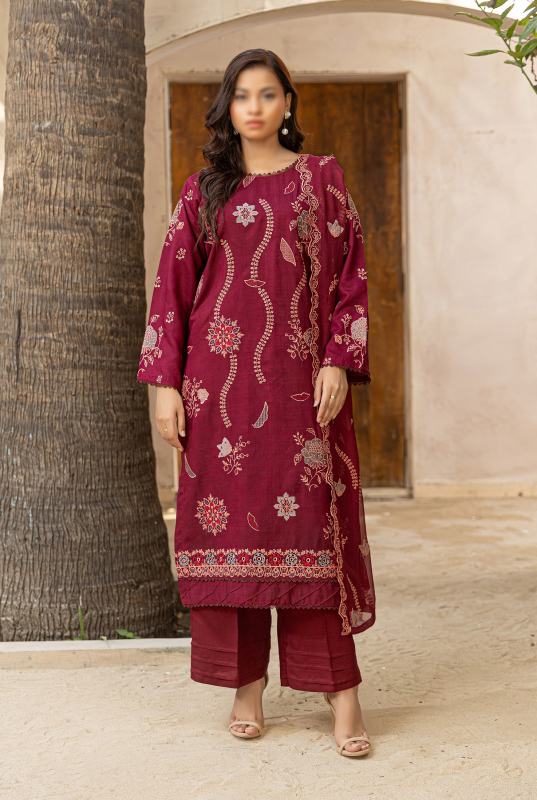 Fantak — AURA Vol.01 | 3 Piece Luxury Doriya Viscose Embroidered Suit