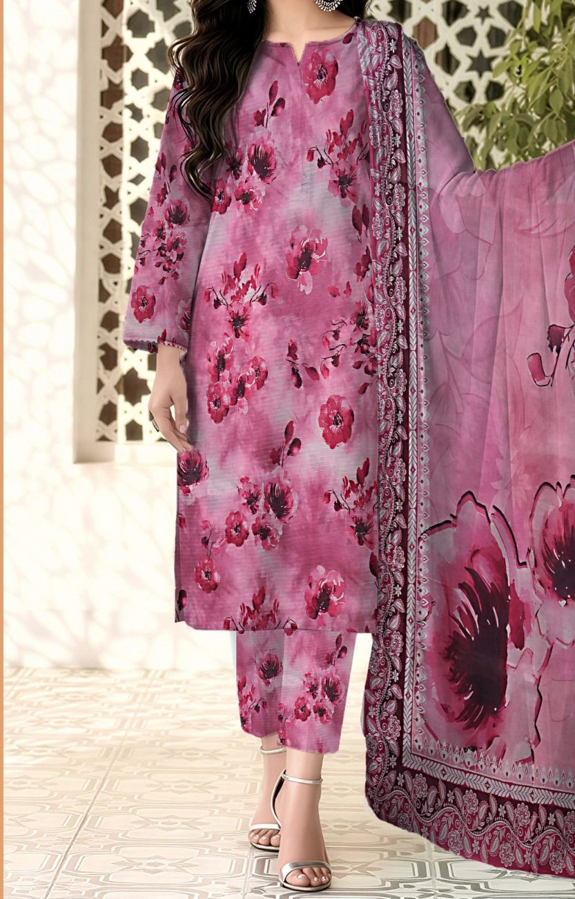 Sapphire | RPL Digital Lawn Bana Dora 3Pcs Suit – Printed Shirt with Voil Dupatta