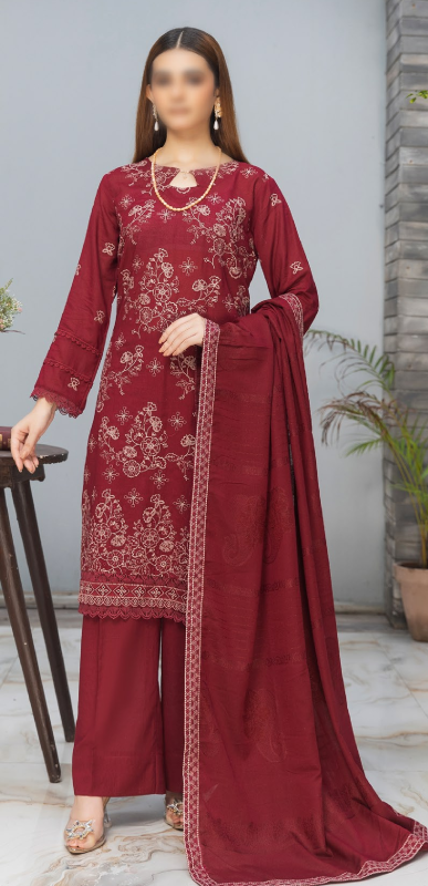 Fantak — HUSN-E-JAHAN Vol.01 | 3 Piece Luxury Lawn Karandi Embroidered Suit