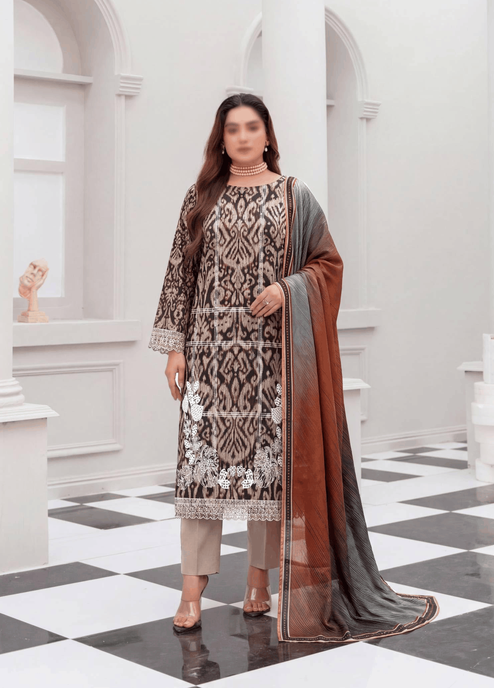 Fantak NIRVANA Vol 156 Digital Print Premium Lawn Embroidered Unstitched 3PC Suit