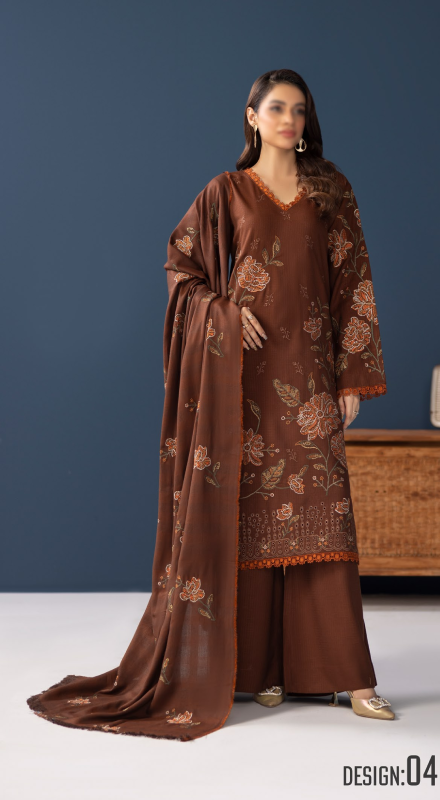 Fantak — ZIMAL Vol.01 | 3 Piece Luxury Peach Mono Zari Embroidered Suit
