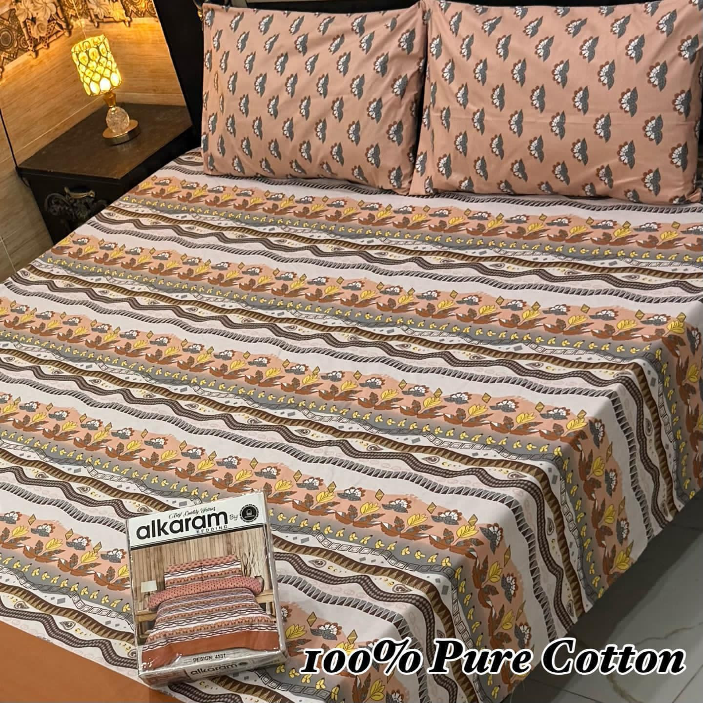 Premium Cotton Bedsheet Set (3PC)