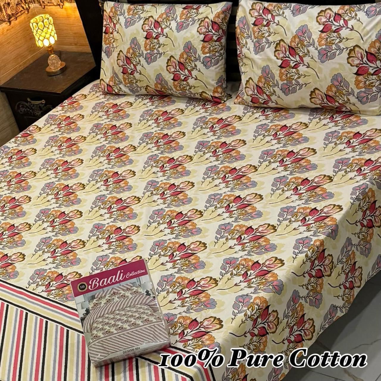 Premium Cotton Bedsheet Set (3PC)