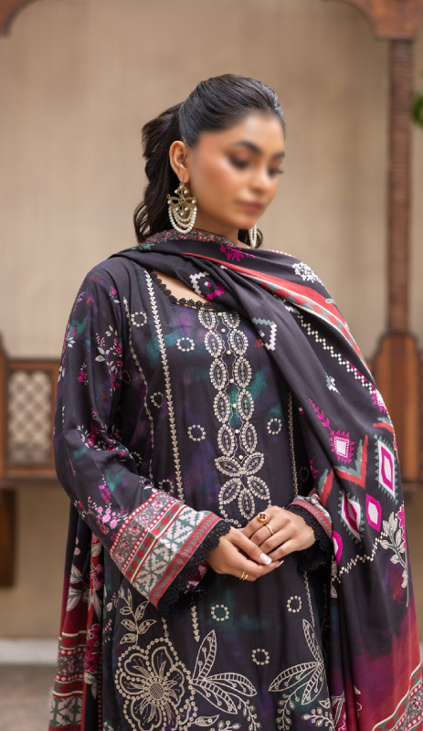 Fantak — SAHIL Vol.01 | 3 Piece Digital Print Staple Slub Embroidered Suit