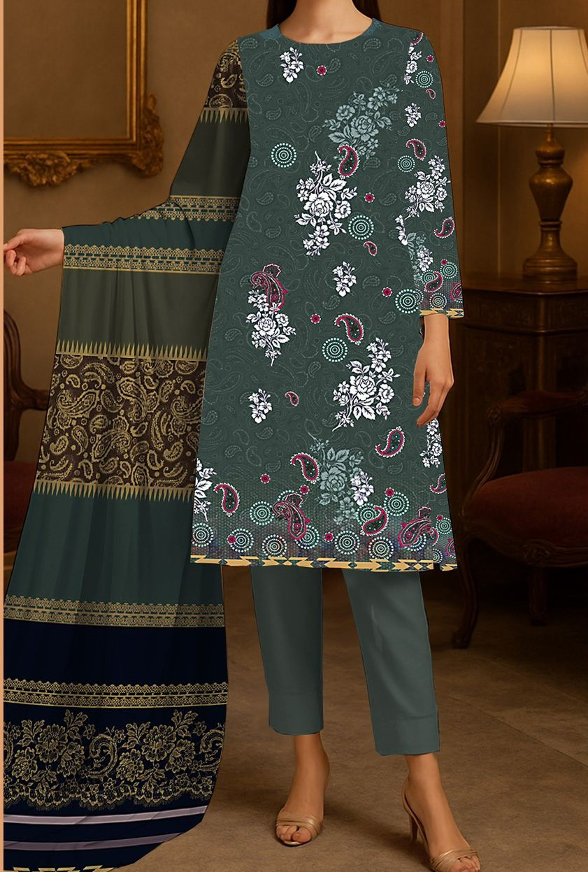 Khaadi | RPL Digital Tana Dora Lawn 3Pcs Suit – Bold Printed Shirt & Dupatta
