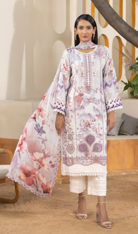 Fantak — AFROZEH Vol.02 | Digital Print Doriya Viscose Embroidered