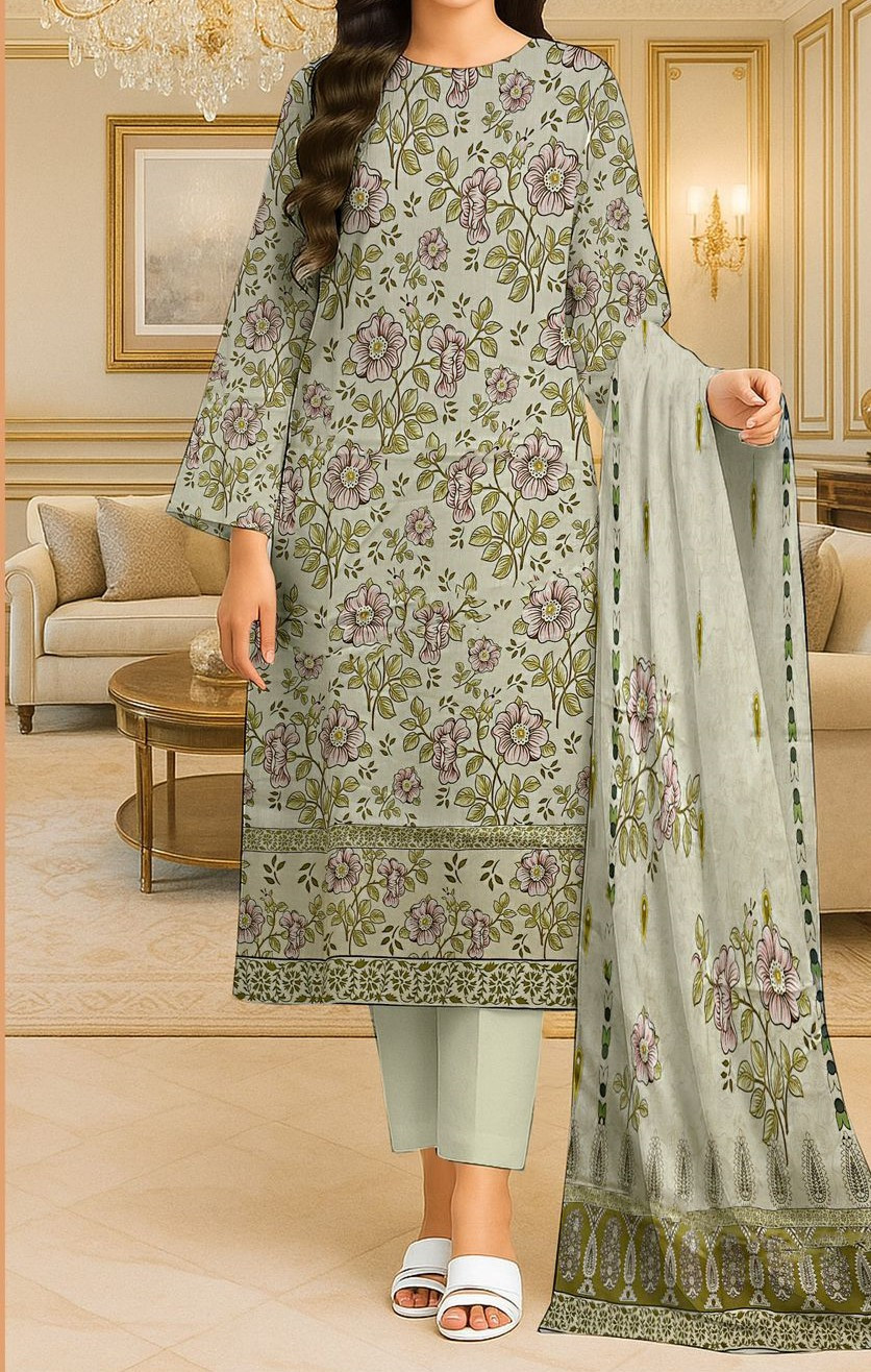 Mother Digital Lawn 3 Piece Suit – Printed Shirt & Dupatta