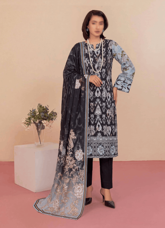 FANTAK AFSANAY Vol .143 Digital Print Premium Lawn Embroidered Unstitched 3PC Suit