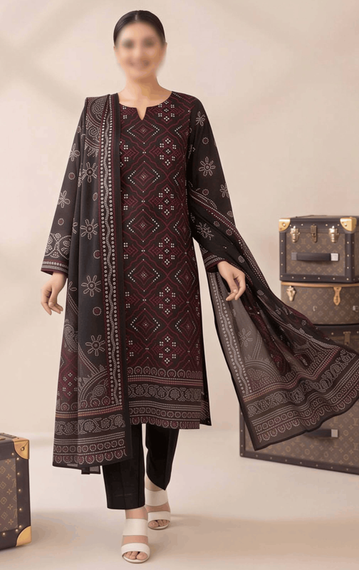 FANTAK Peridot Vol 311 Digital Print Slub Lawn Unstitched 3Pcs Suit