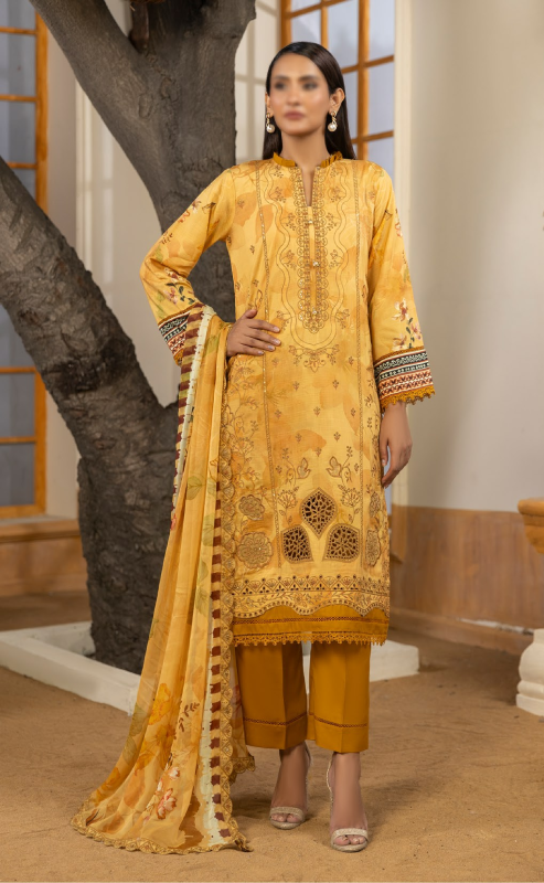 Fantak — AFROZEH Vol.02 | Digital Print Doriya Viscose Embroidered