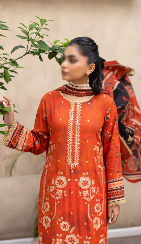 Fantak — SAHIL Vol.01 | 3 Piece Digital Print Staple Slub Embroidered Suit
