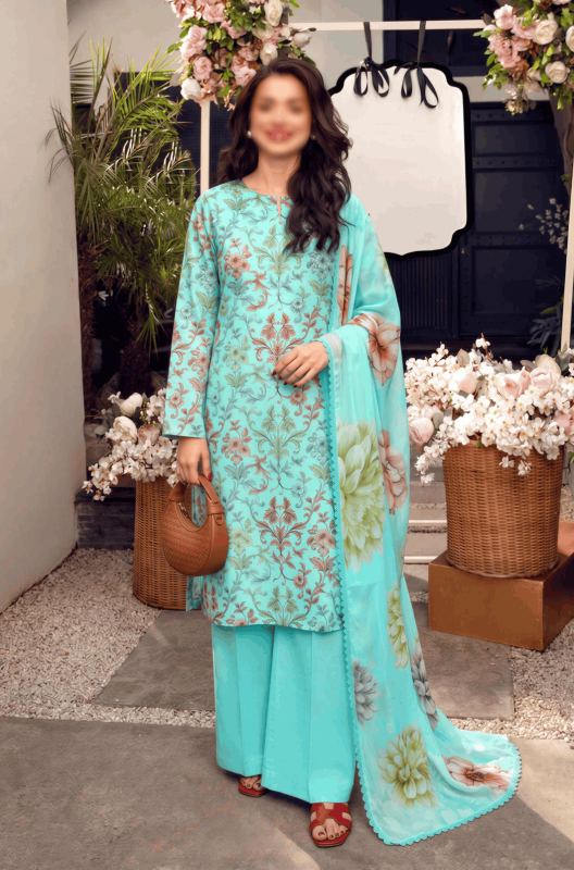 FANTAK ELEGANCE VOL 324 DIGITAL PRINT PREMIUM LAWN 3PCS BRANDED SUIT