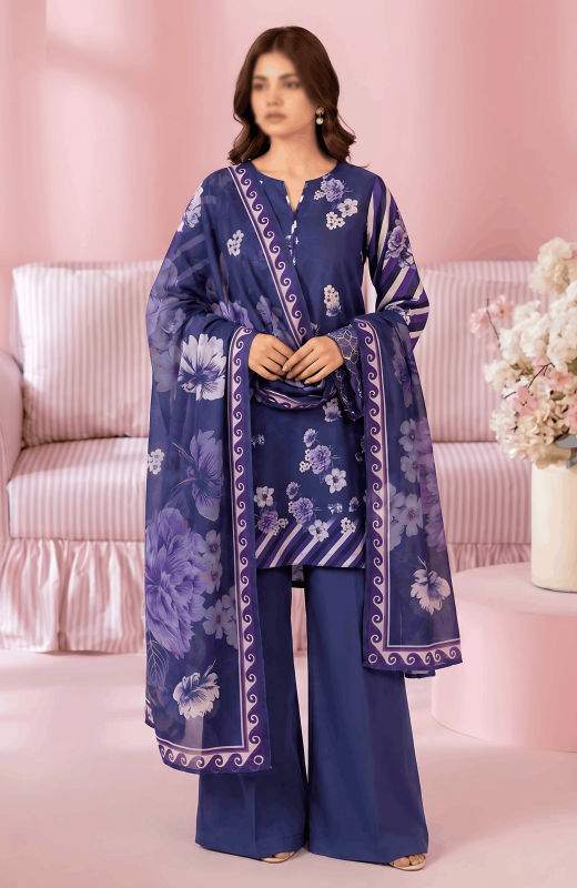 FANTAK EMERALD VOL 312 DIGITAL PRINT PREMIUM LAWN BRANDED 3PCS UNSTITCHED SUIT