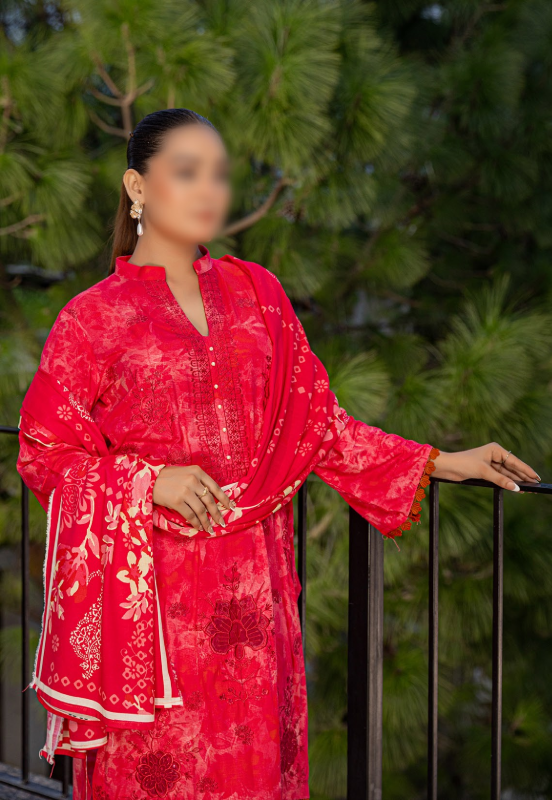 Fantak — AKS Vol.01 | 3 Piece Digital Print Staple Embroidered Suit