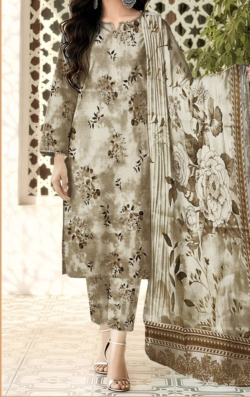 Sapphire | RPL Digital Lawn Bana Dora 3Pcs Suit – Printed Shirt with Voil Dupatta