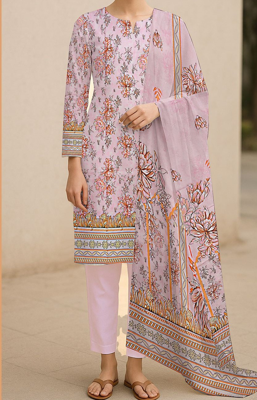 Mother Digital Lawn 3 Piece Suit – Printed Shirt & Dupatta