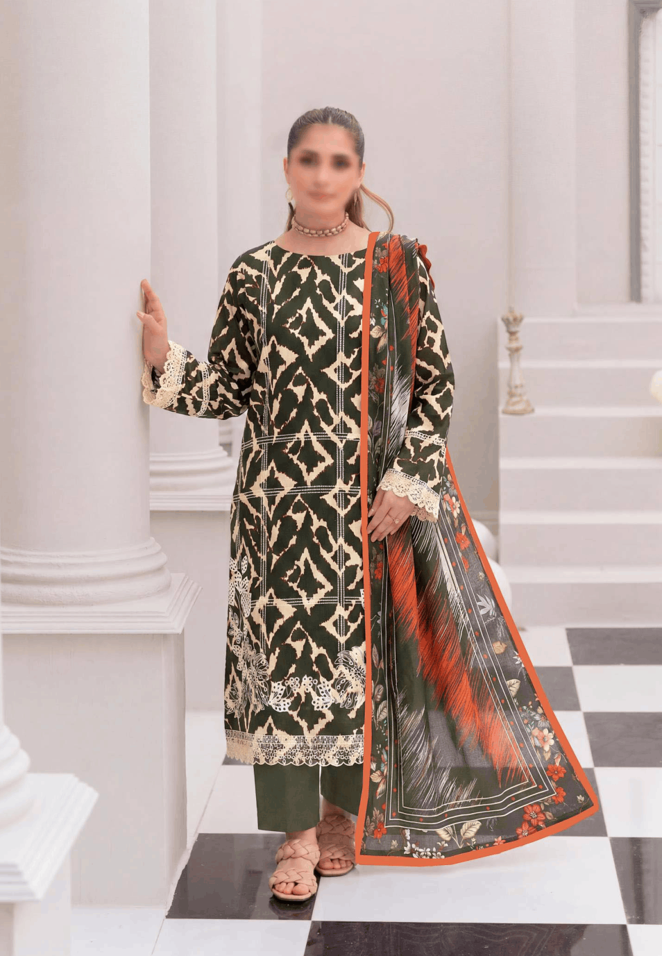 Fantak NIRVANA Vol 156 Digital Print Premium Lawn Embroidered Unstitched 3PC Suit