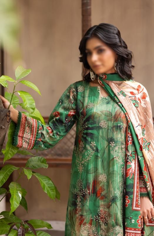 Fantak — SAHIL Vol.01 | 3 Piece Digital Print Staple Slub Embroidered Suit
