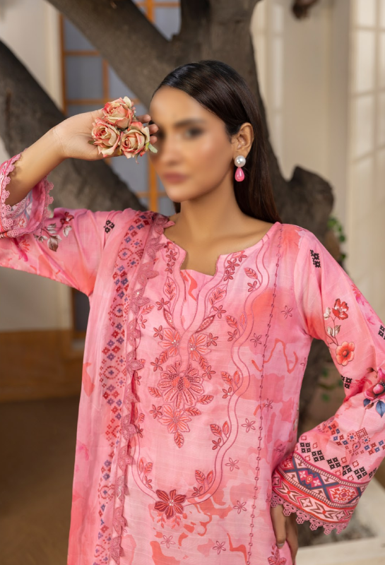 Fantak — AFROZEH Vol.02 | Digital Print Doriya Viscose Embroidered