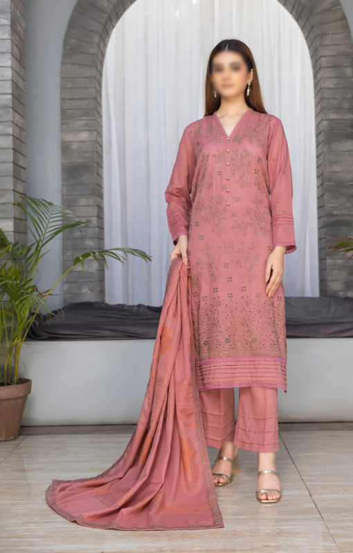 Fantak — HUSN-E-JAHAN Vol.01 | 3 Piece Luxury Lawn Karandi Embroidered Suit