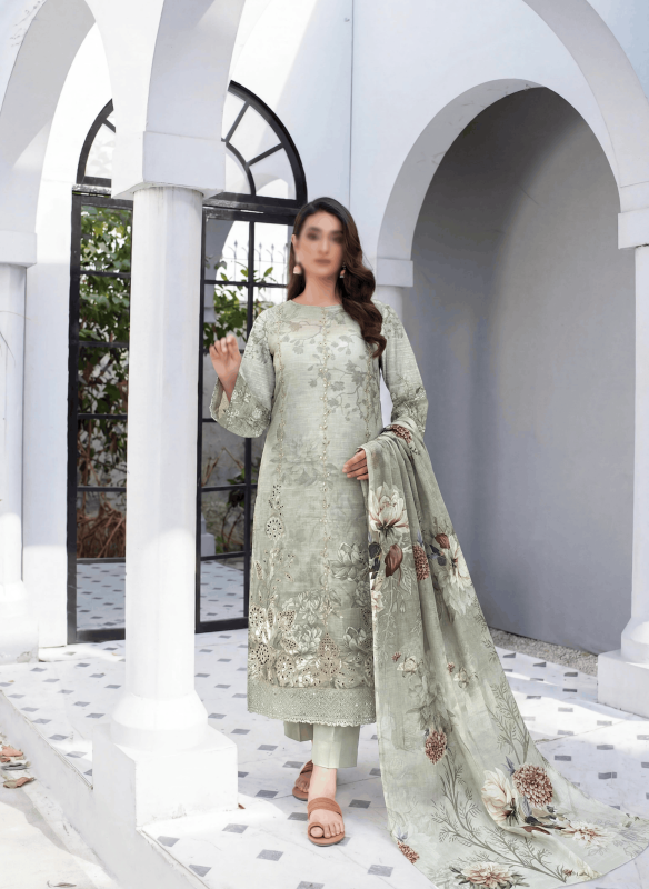 FANTAK AURA VOL 194 DIGITAL PRINT SLUB LAWN UNSTITCHED 3PCS SUIT